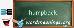 WordMeaning blackboard for humpback